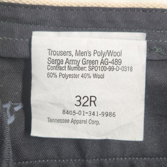 DSCP Tennessee Apparel Co Wool Polyester Black Trouser Dress Pants Mens Size 32R - Picture 3 of 5